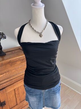 Cotton Candy LA Black Halter Top 🖤